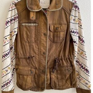 Free People Aztec Olive Green Utility Women's Jacket S